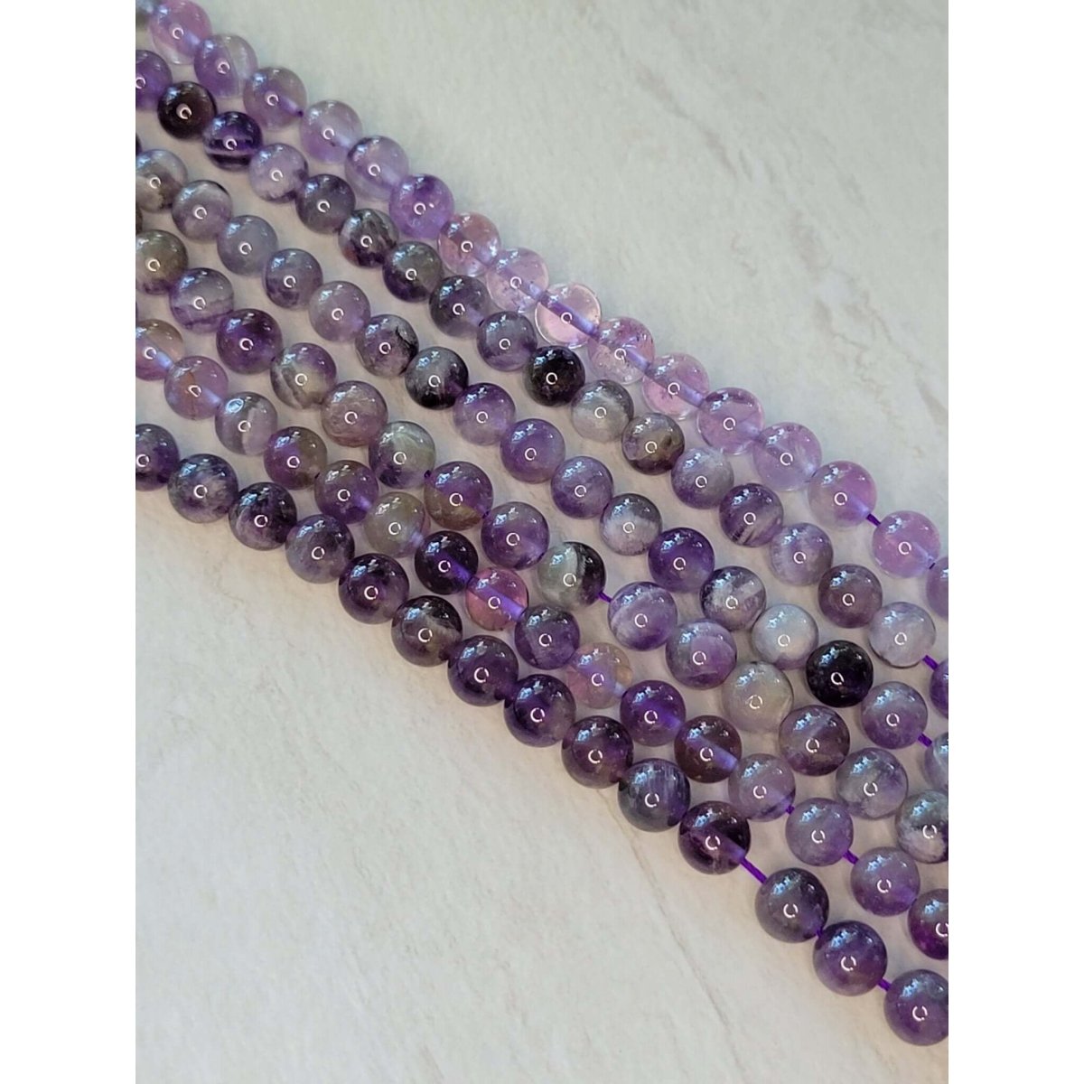 Natural Gemstone Beads Strands, Amethyst, AB Grade, Round, Purple -Jewelry Making Kits