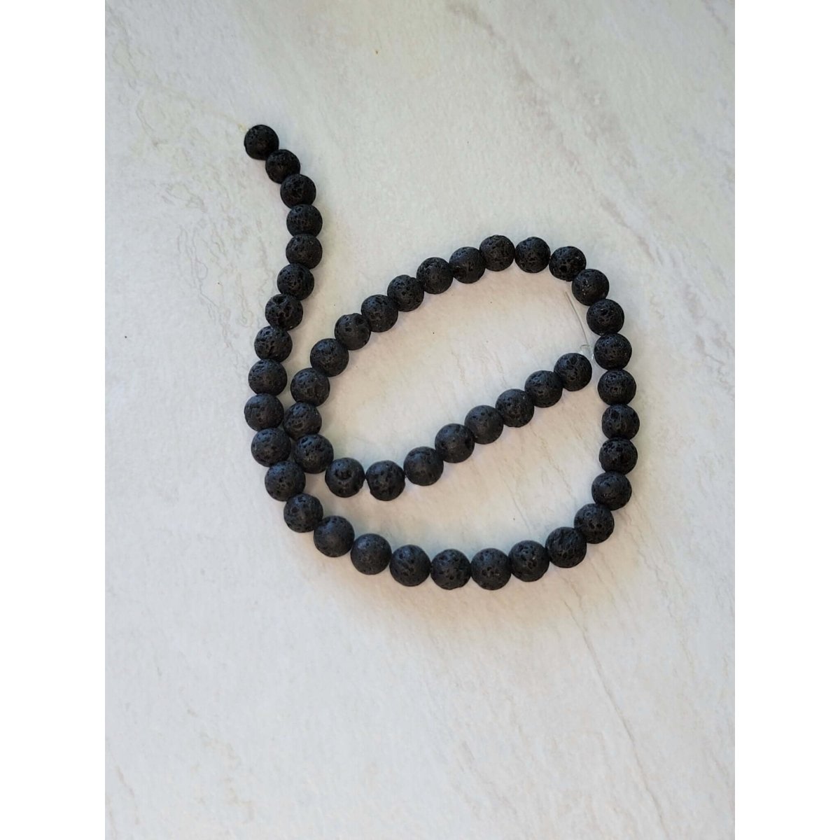 Natural Lava Rock Round Bead Strands -Jewelry Making Kits