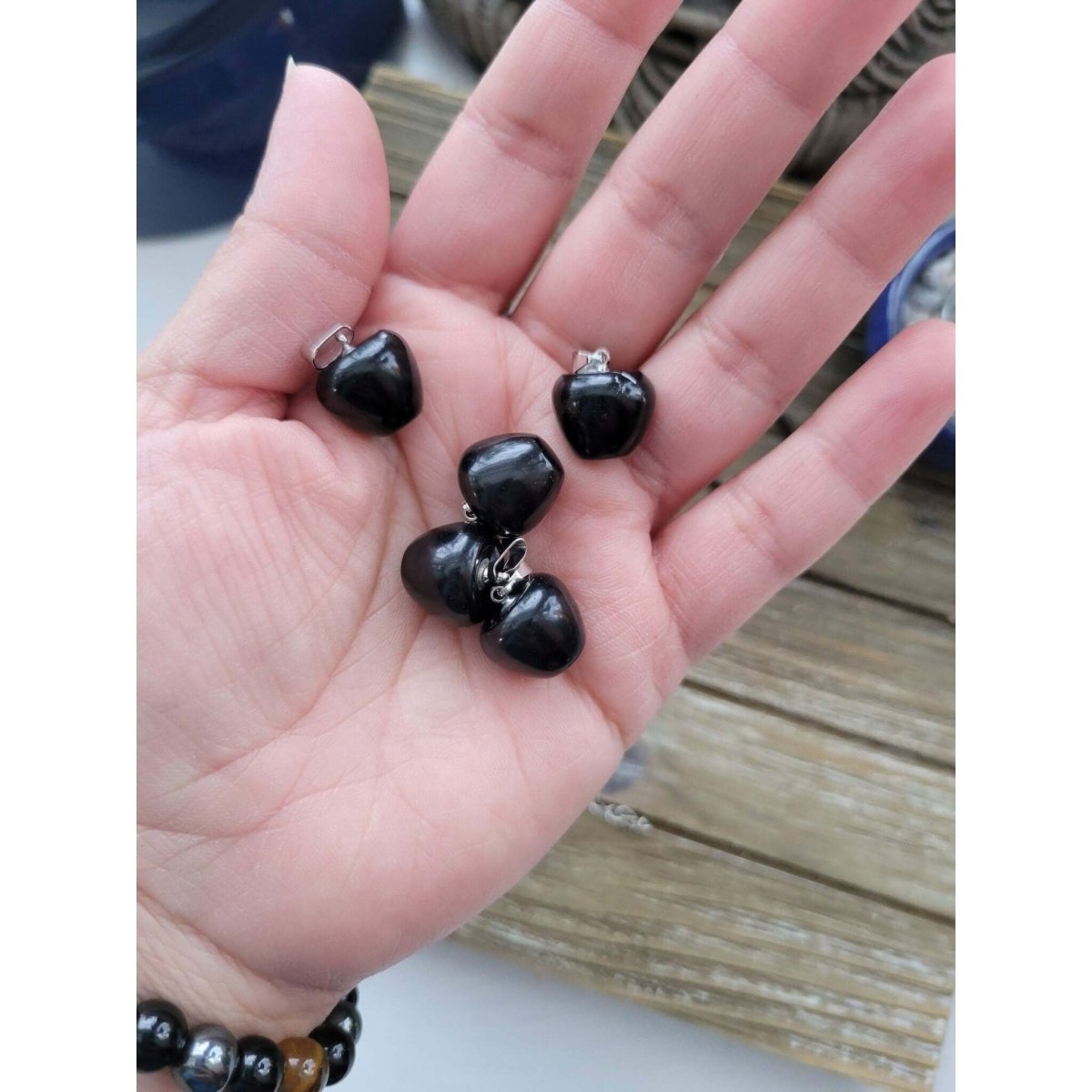 Natural Obsidian Pendants, Apple Crystal Pendant, Crystal Healing Pendants -crystal pendant