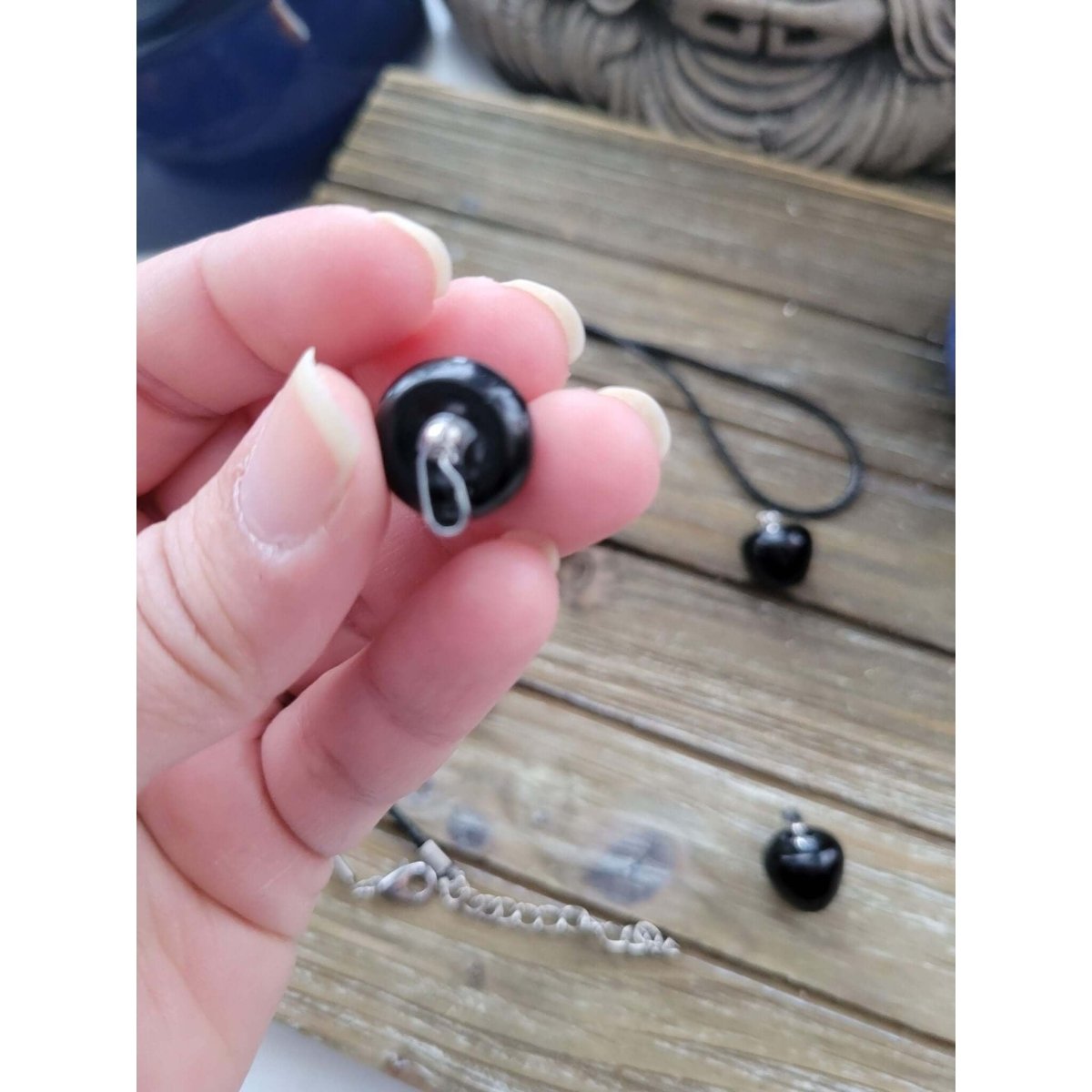 Natural Obsidian Pendants, Apple Crystal Pendant, Crystal Healing Pendants -crystal pendant