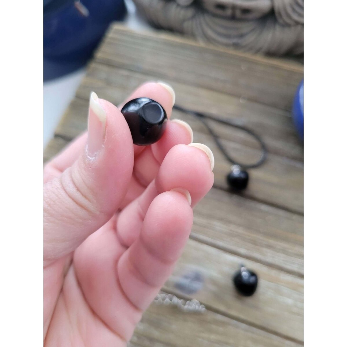 Natural Obsidian Pendants, Apple Crystal Pendant, Crystal Healing Pendants -crystal pendant