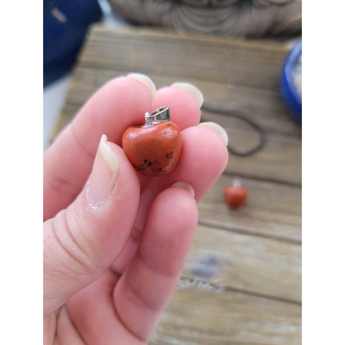 Natural red Jasper Pendants, Apple Crystal Pendant, Crystal Healing Pendants -crystal pendant