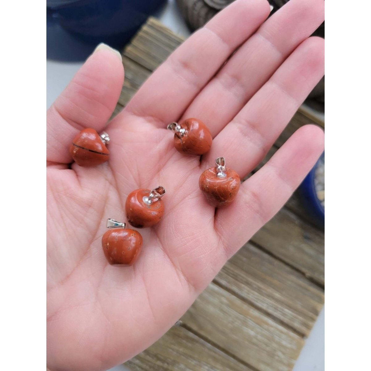 Natural red Jasper Pendants, Apple Crystal Pendant, Crystal Healing Pendants -crystal pendant