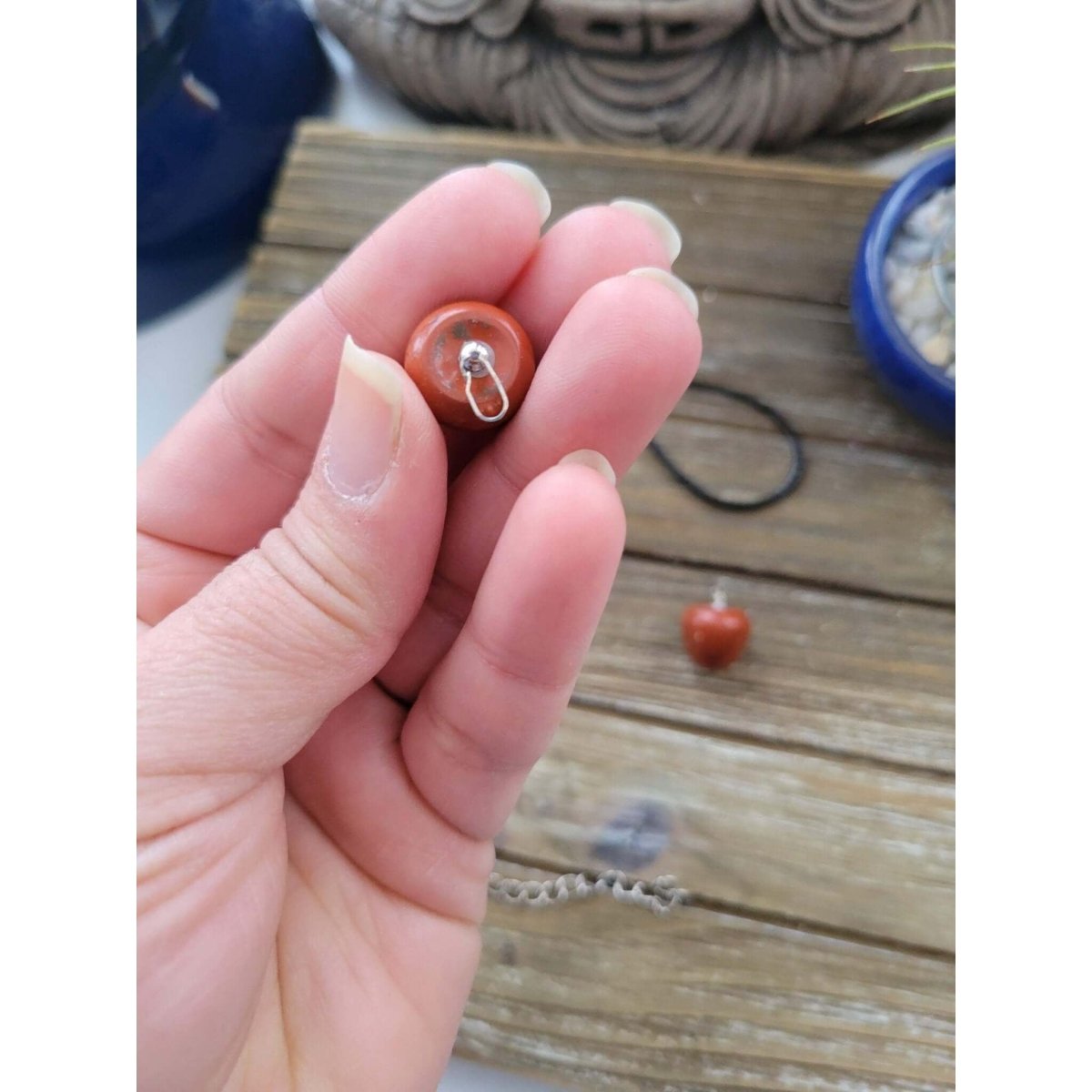 Natural red Jasper Pendants, Apple Crystal Pendant, Crystal Healing Pendants -crystal pendant