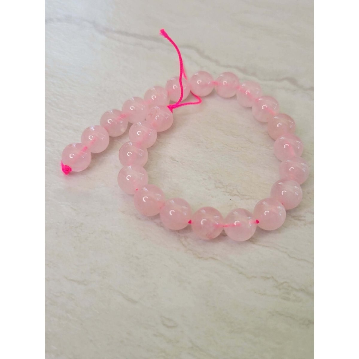 Natural Rose Quartz Crystal Pink Stone Gemstone Round 8mm Half Strand -Crystals
