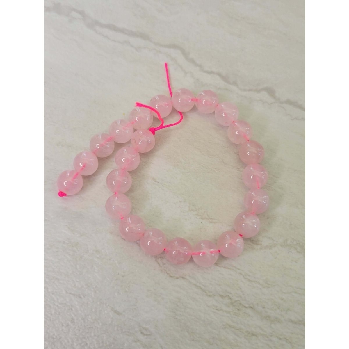 Natural Rose Quartz Crystal Pink Stone Gemstone Round 8mm Half Strand -Crystals