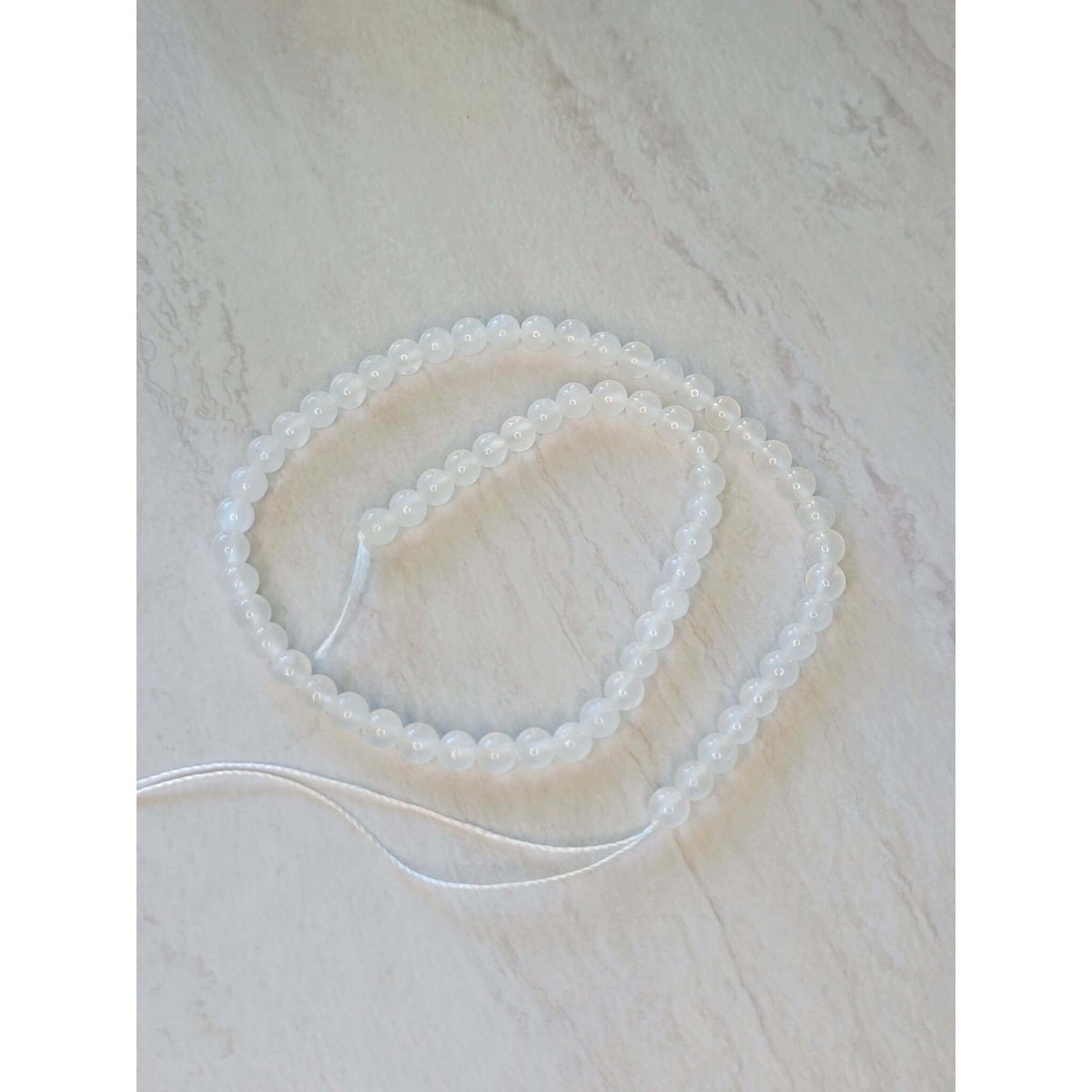 Natural Selenite Beads Strands, Selenite Beads -Jewelry Making Kits