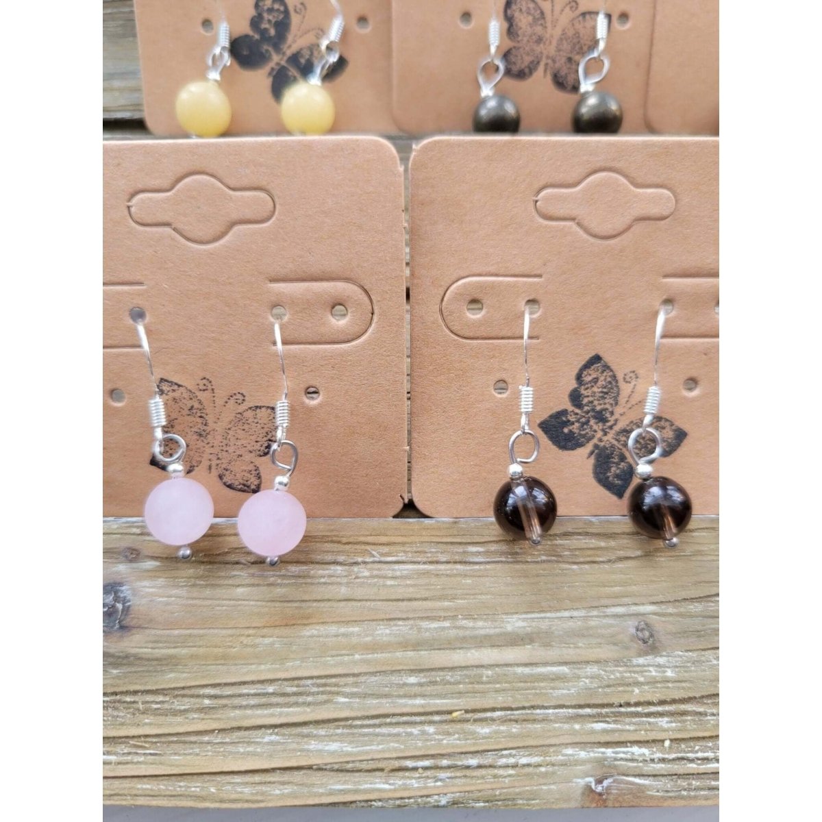 New Crystal Earrings ! Drop Earrings Beads, Healing Gemstones Jewelry -