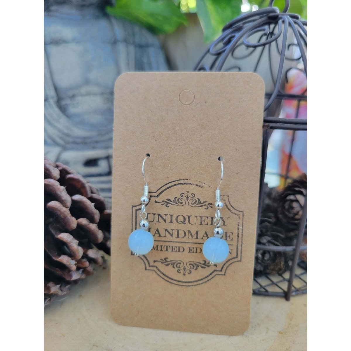 New Crystal Earrings ! Drop Earrings Beads, Healing Gemstones Jewelry -