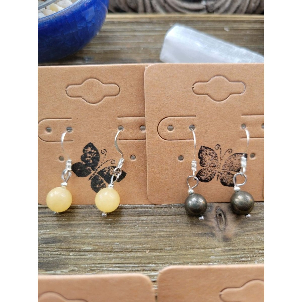 New Crystal Earrings ! Drop Earrings Beads, Healing Gemstones Jewelry -