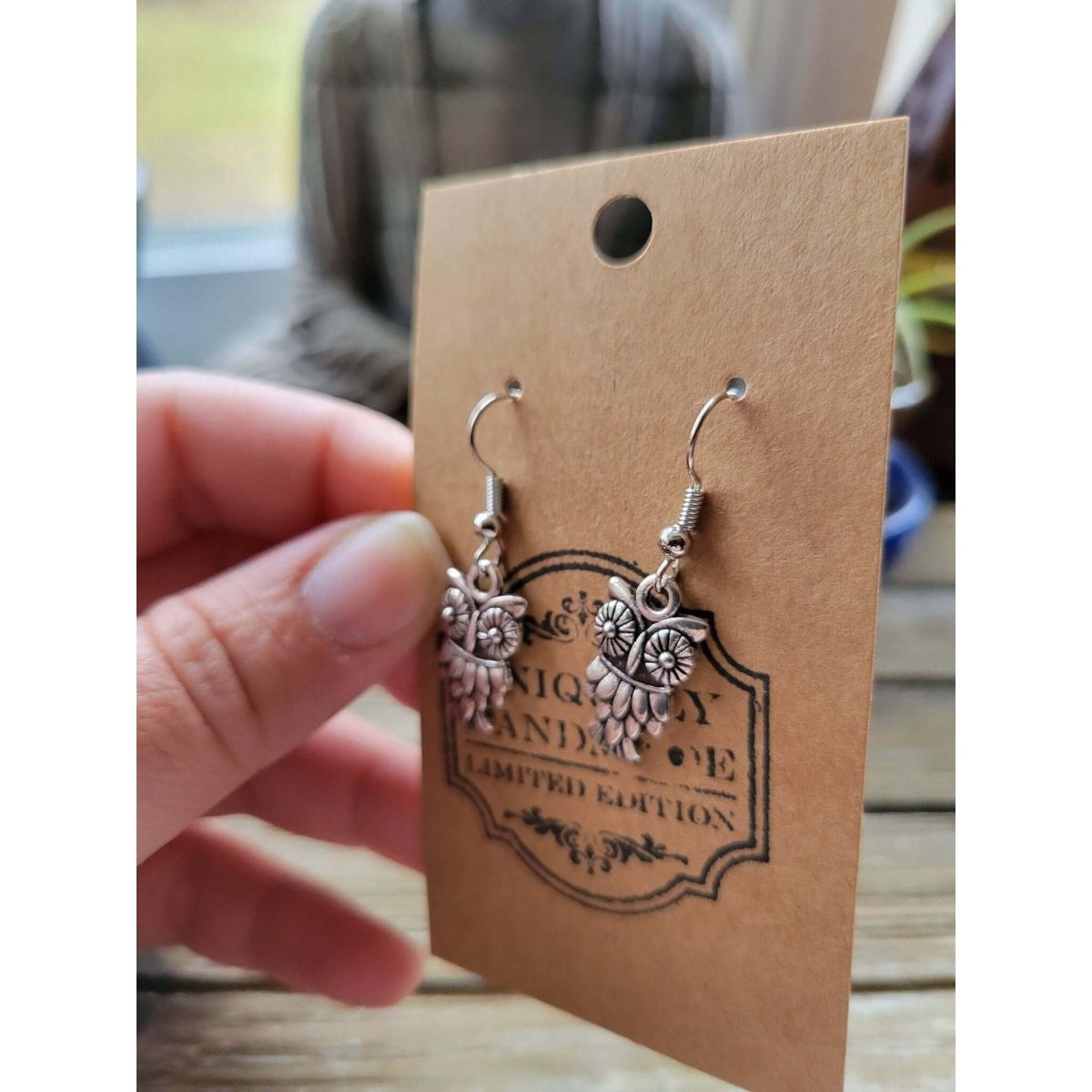 Owl charm Earring, Tibetan Style Earrings -Earrings