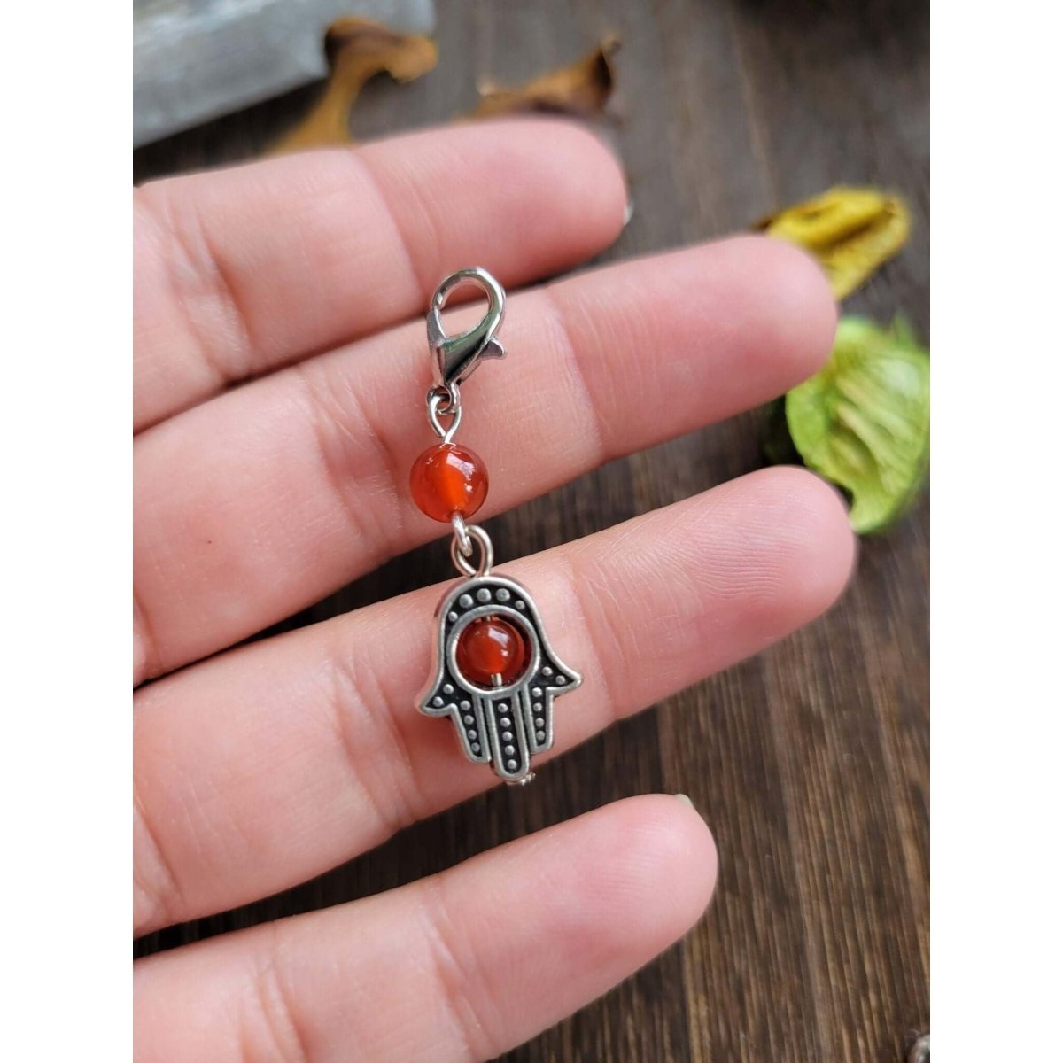 Pendants, with Natural & Synthetic Mixed Stone Beads and Lobster Claw Clasps, Hamsa Hand/Hand of Fatima/Hand of Miriam -Charms & Pendants