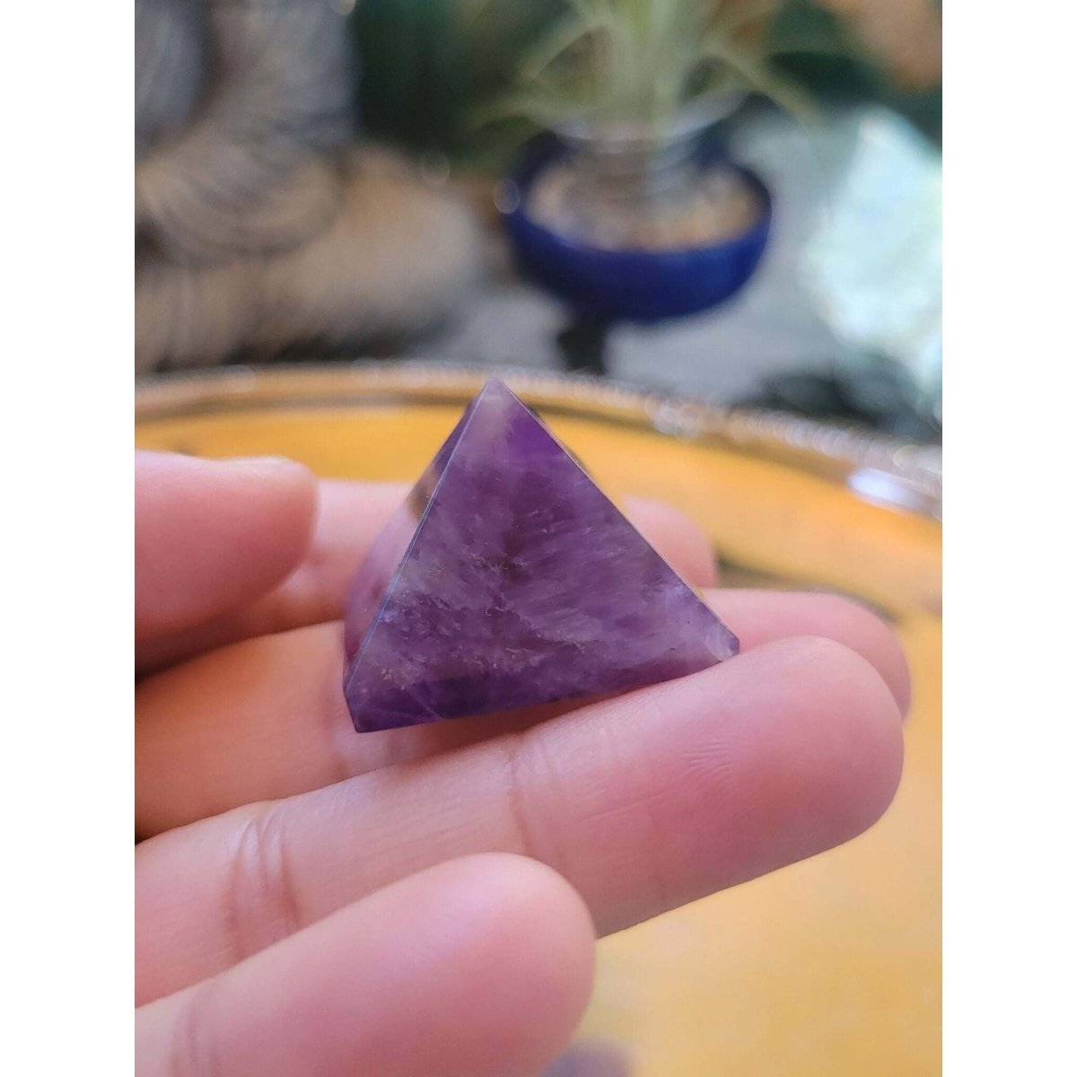 Pyramid Small(25mm-30mm) / Pyrite Pyramid, Rose Quartz, Clear Quartz , Hematite. Energy Amplification -