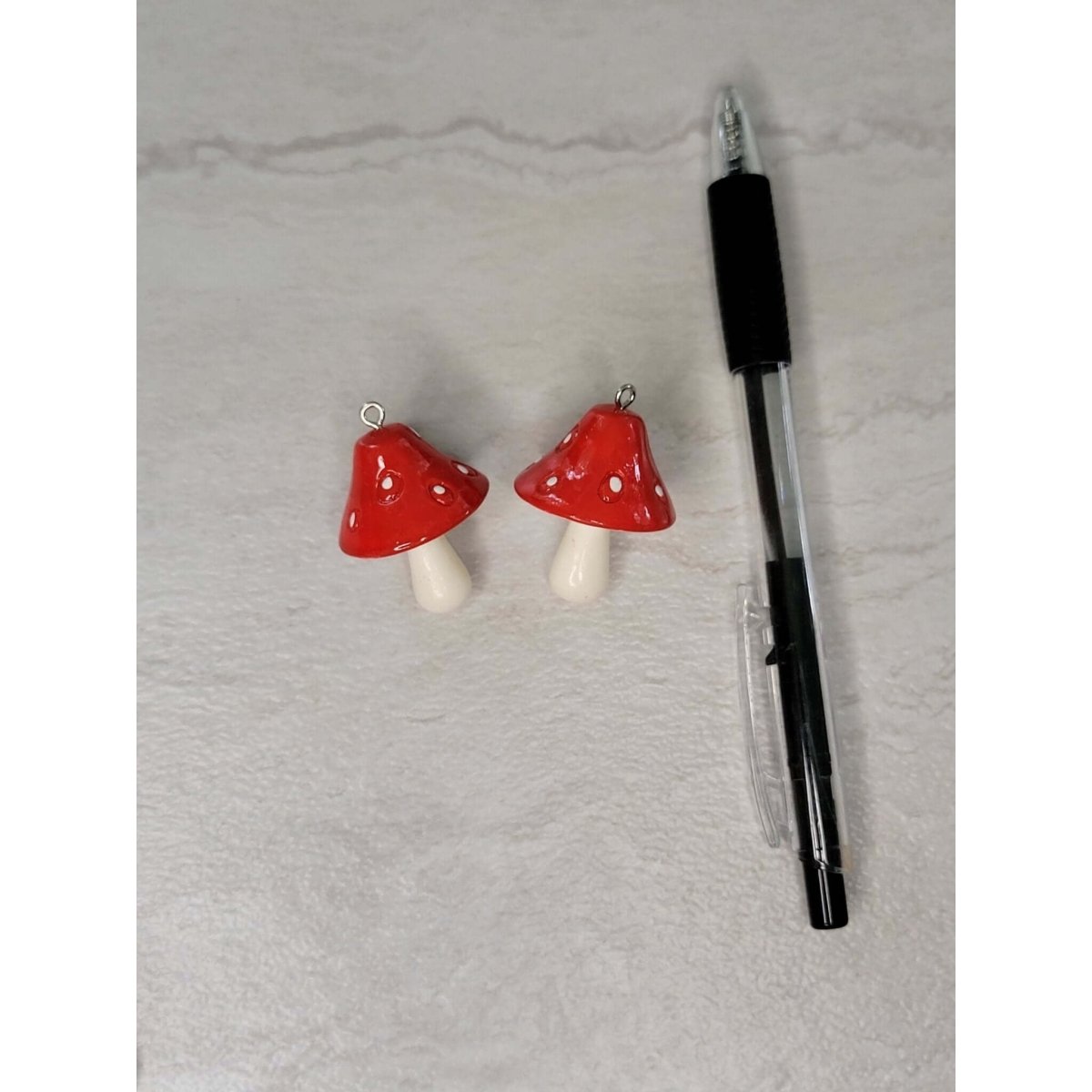 Resin Mushroom Red , Big Mushroom Pendants , Jewelry making -Charms & Pendants