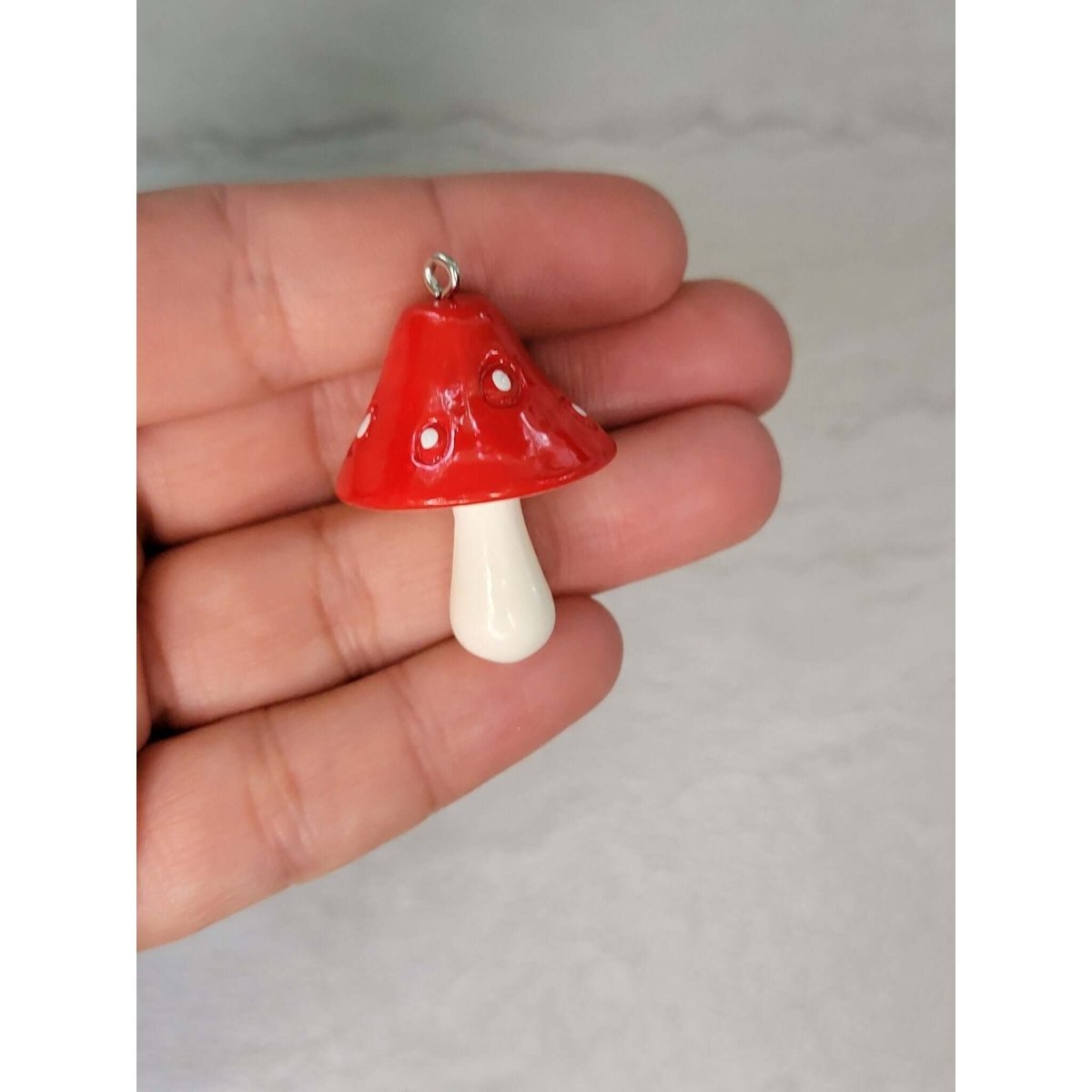 Resin Mushroom Red , Big Mushroom Pendants , Jewelry making -Charms & Pendants