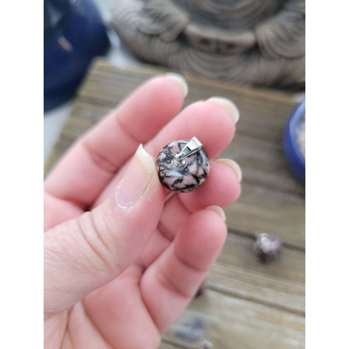 Rhodochrosite Pendants, Apple Crystal Pendant, Crystal Healing Pendants -crystal pendant