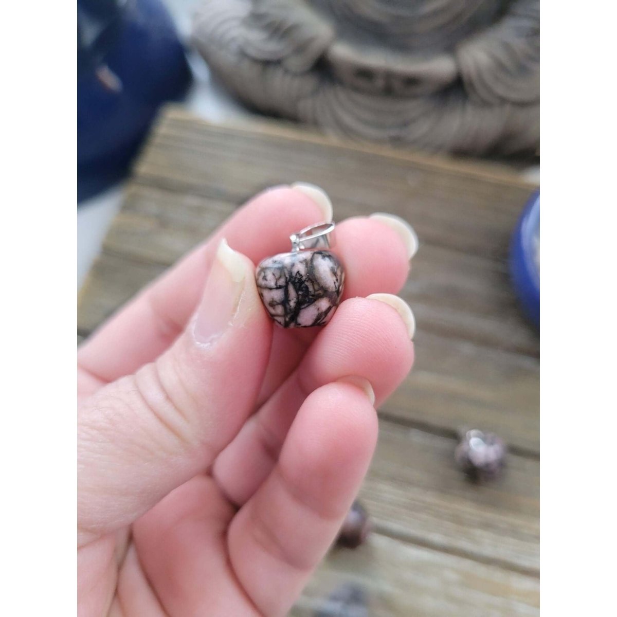 Rhodochrosite Pendants, Apple Crystal Pendant, Crystal Healing Pendants -crystal pendant