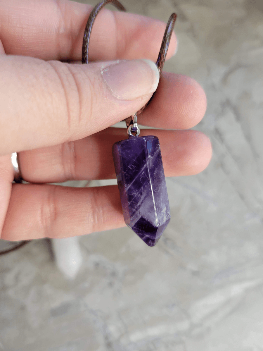 Rose Quartz and Amethyst Crystal Pendants Gift for Her Crystal Pendants -