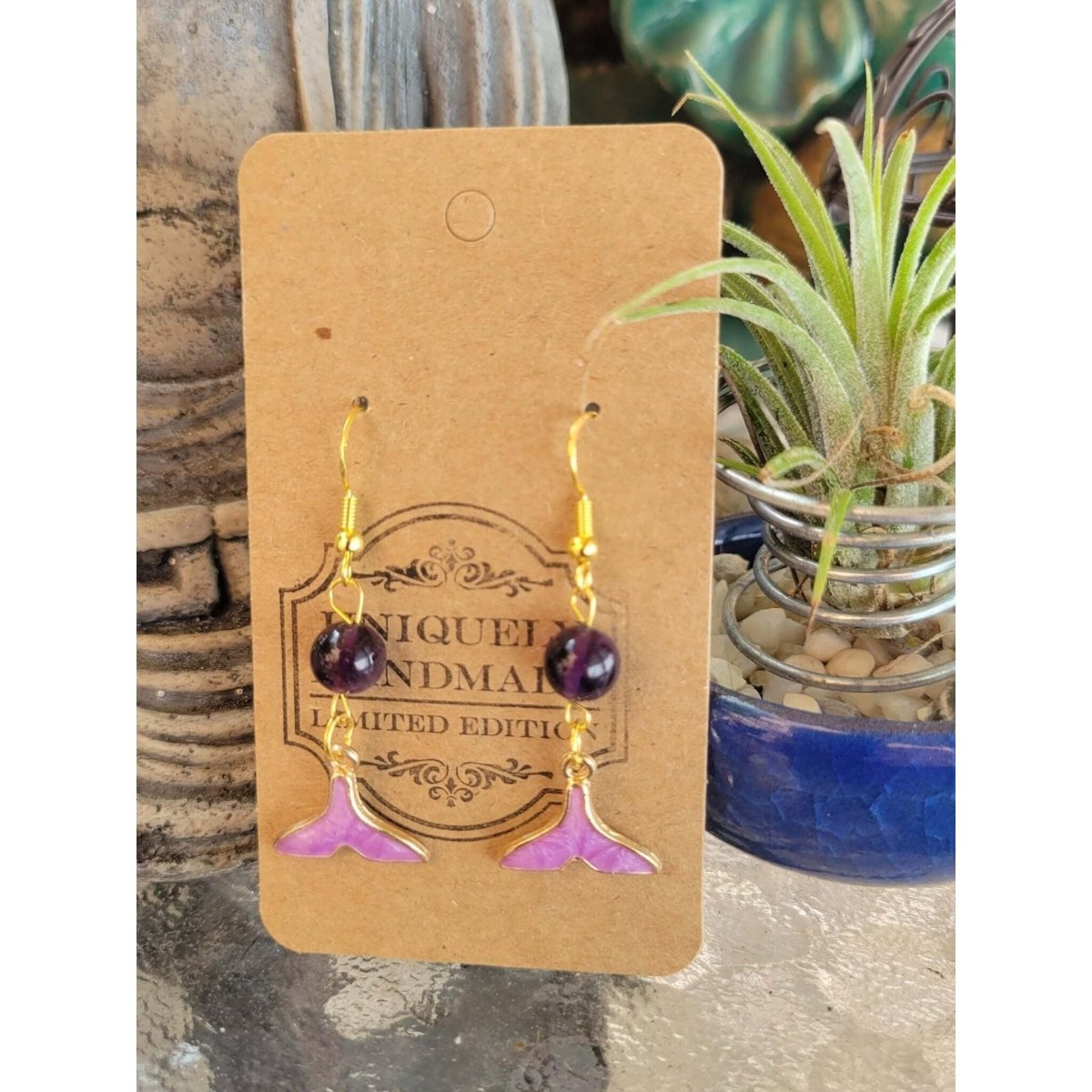 Sea Theme , Sea Witch Bohemian Style Dangle Earrings -