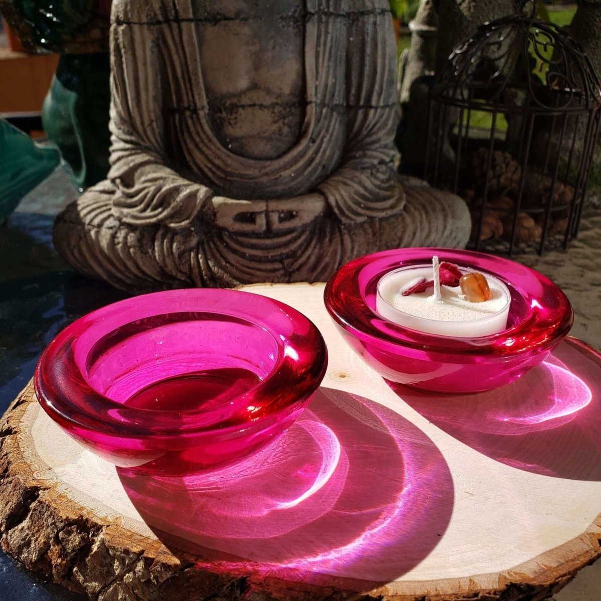 Set of two Tealight Candle Holder Different Colors -