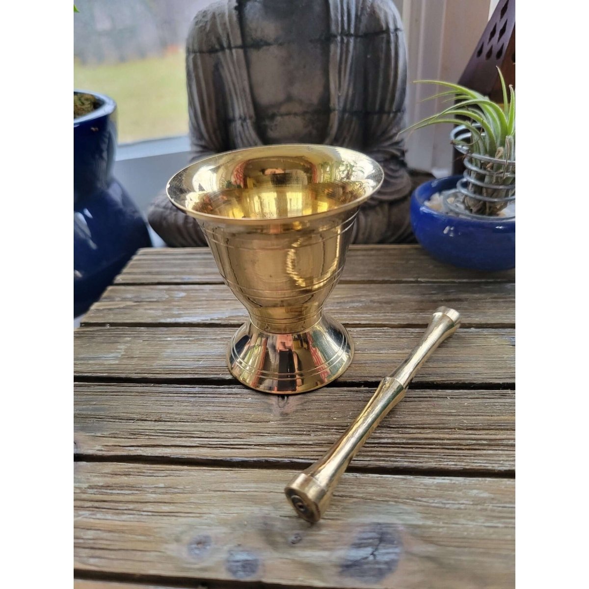 Small Brass Mortar and Pestle Set/ Apothecary Small Mortar Set -