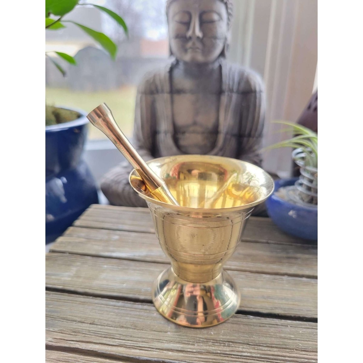 Small Brass Mortar and Pestle Set/ Apothecary Small Mortar Set -