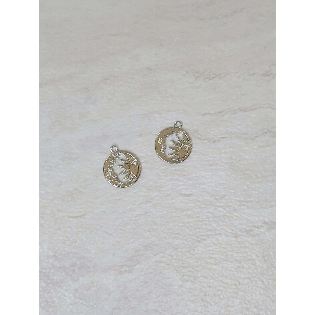 Small Round Sun and Moon Charm Pendants Jewelry making Witchy Charms -Charms & Pendants