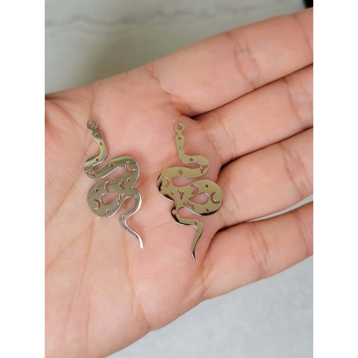 Snake Charms magic Snake Pendants Jewelry making Witchy Charms -Charms & Pendants