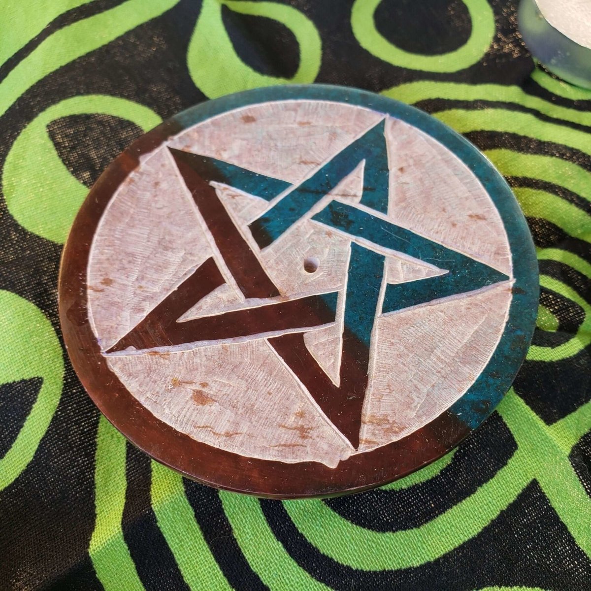 Soapstone Pentacle Incense Burner -