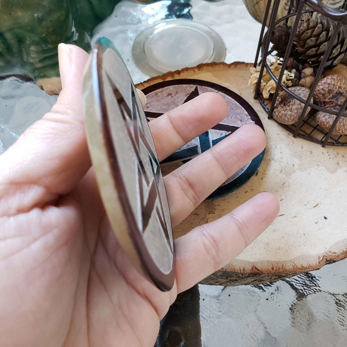 Soapstone Pentacle Incense Burner -