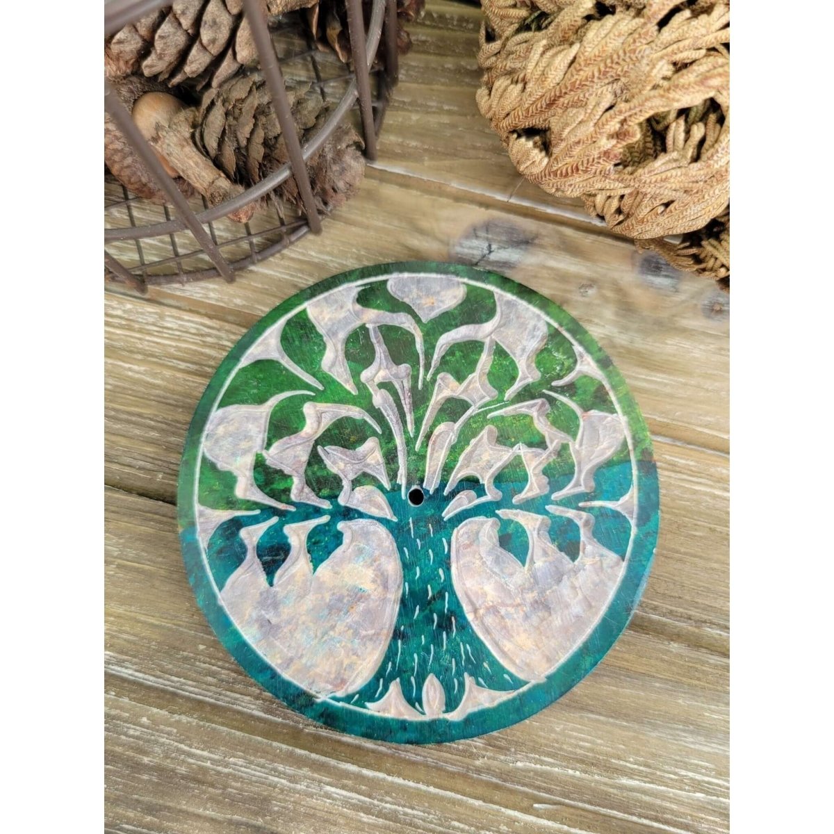 Soapstone Tree Of Life Incense Burner -