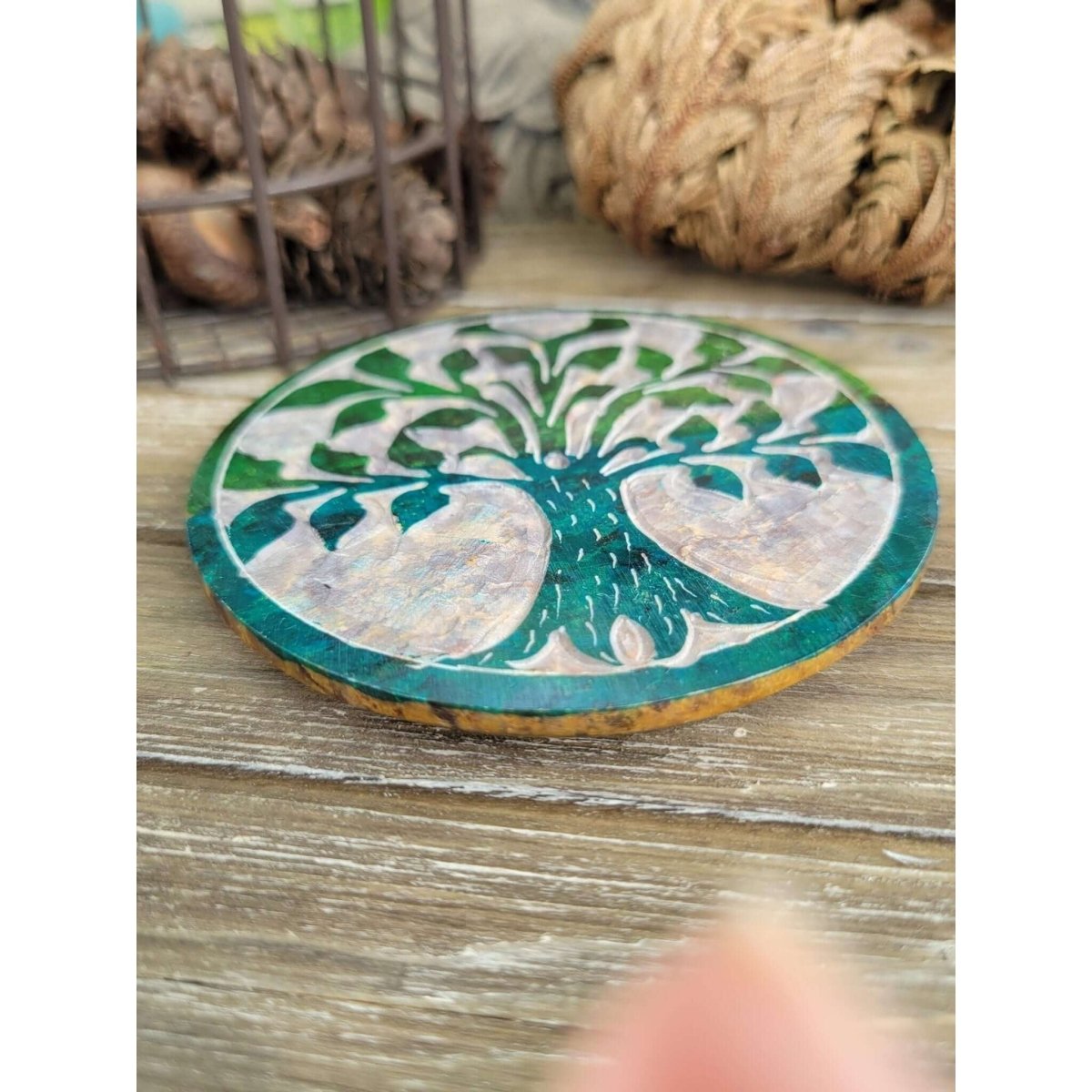 Soapstone Tree Of Life Incense Burner -