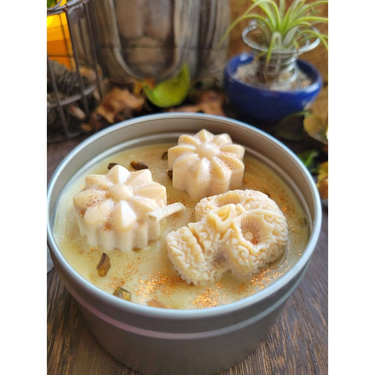 Soy Candles with Crystal chips 8 oz -