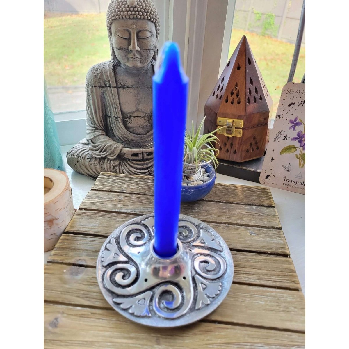 Spiral Metal Burner /Chime Candle Holder/ Palo Santo Stick Holder/Candle Holder -