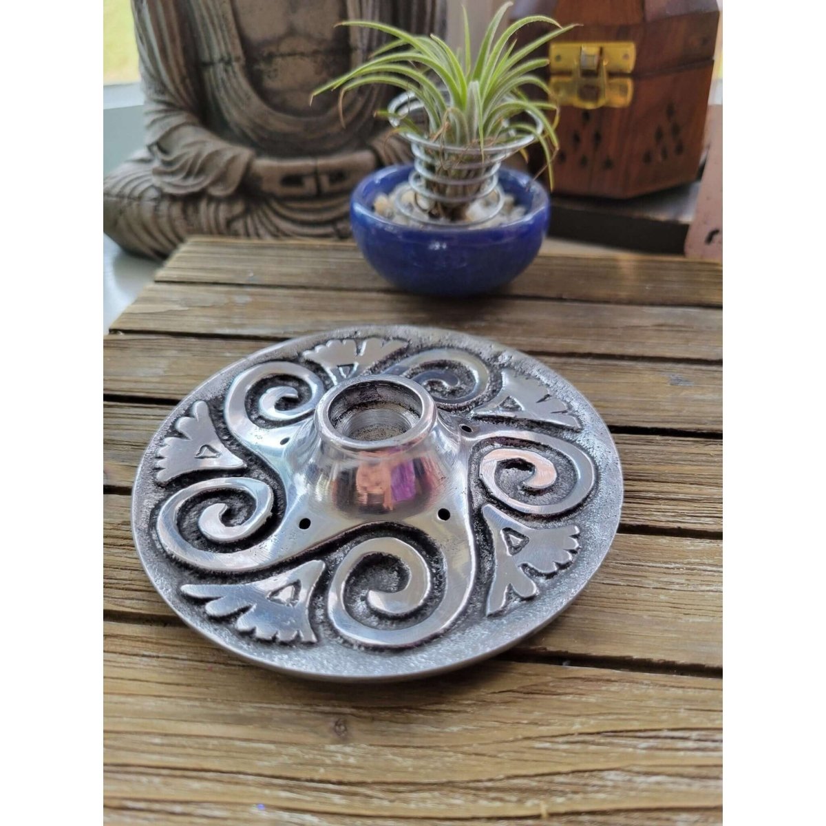Spiral Metal Burner /Chime Candle Holder/ Palo Santo Stick Holder/Candle Holder -
