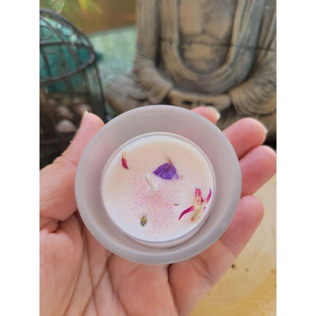 Tealight Candle Holder Frosted/ One Tealight Holder -