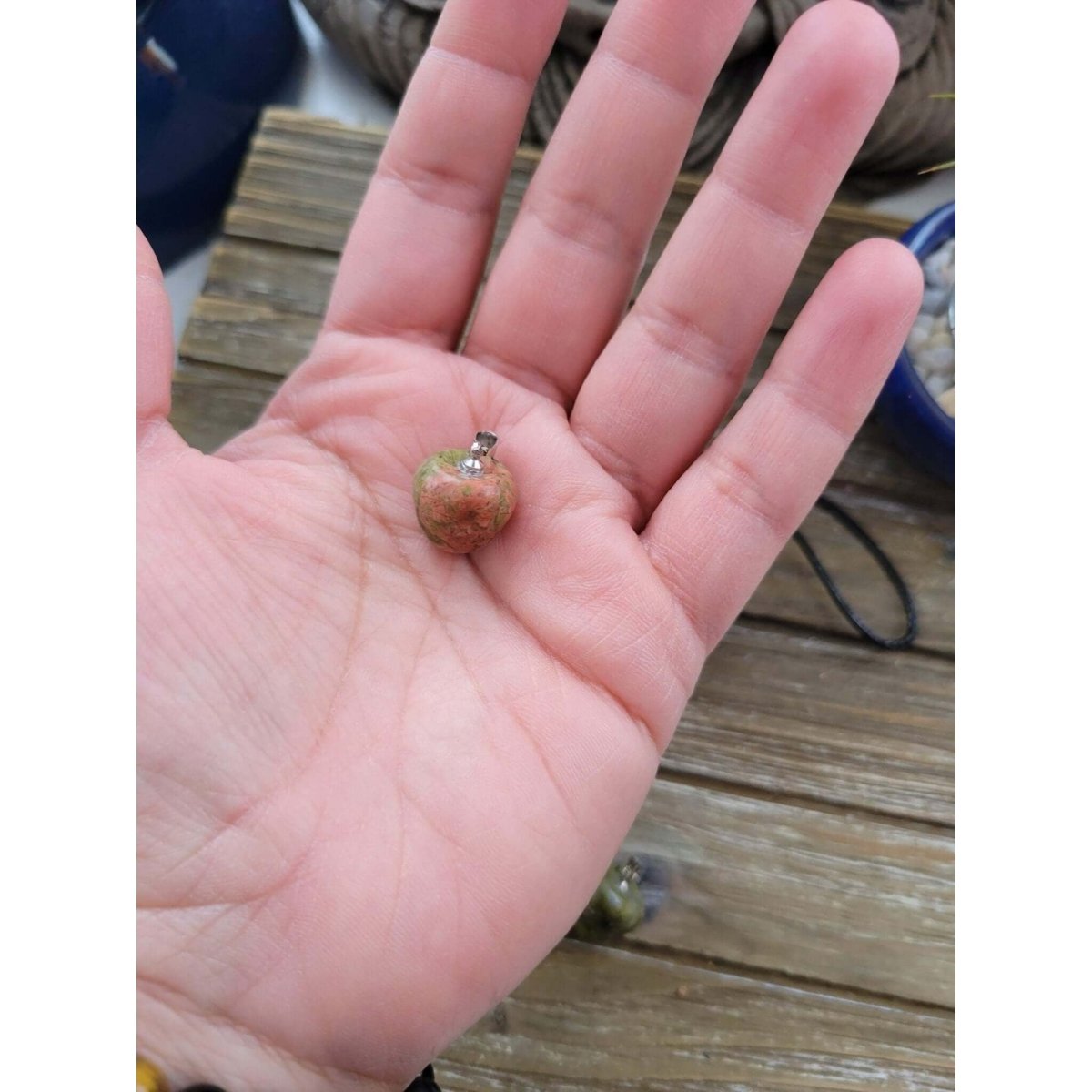 Unakite Pendants, Apple Crystal Pendant, Crystal Healing Pendants -crystal pendant