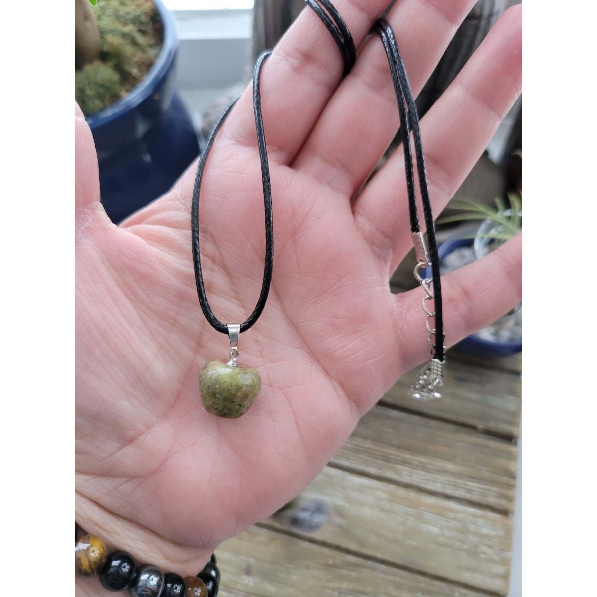 Unakite Pendants, Apple Crystal Pendant, Crystal Healing Pendants -crystal pendant