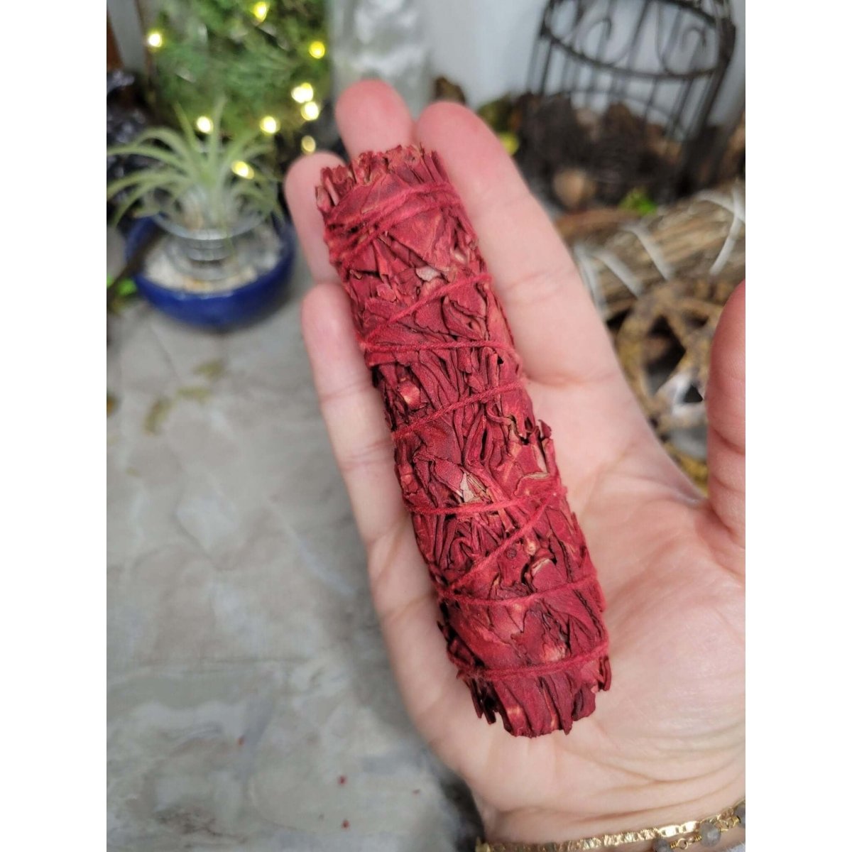 White Sage & Dragons Blood Smudge Stick - 4" -Herbs & Spices