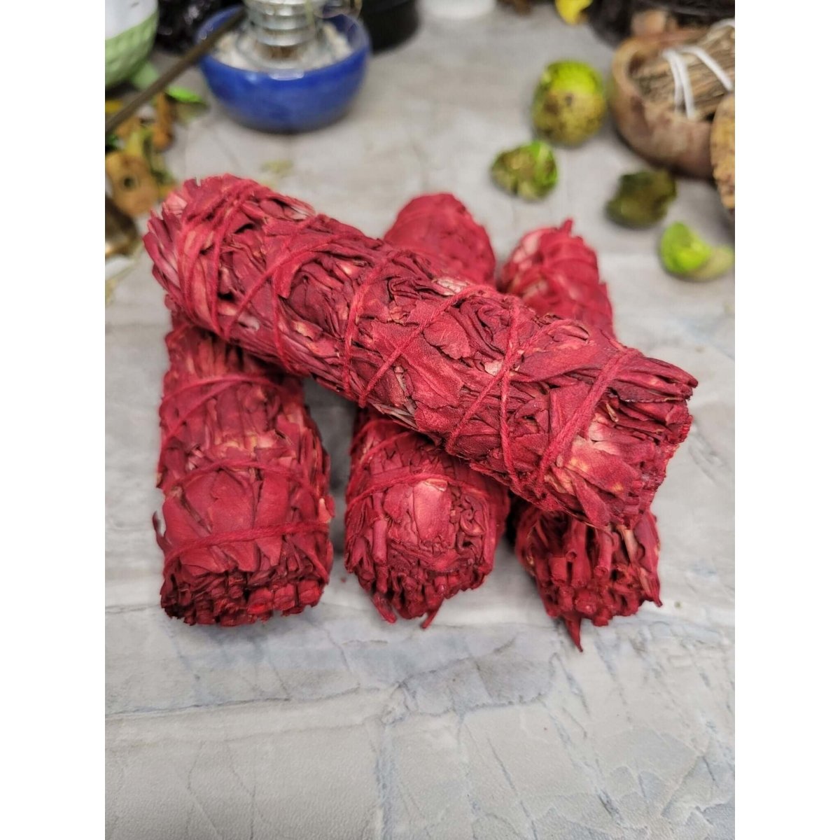 White Sage & Dragons Blood Smudge Stick - 4" -Herbs & Spices