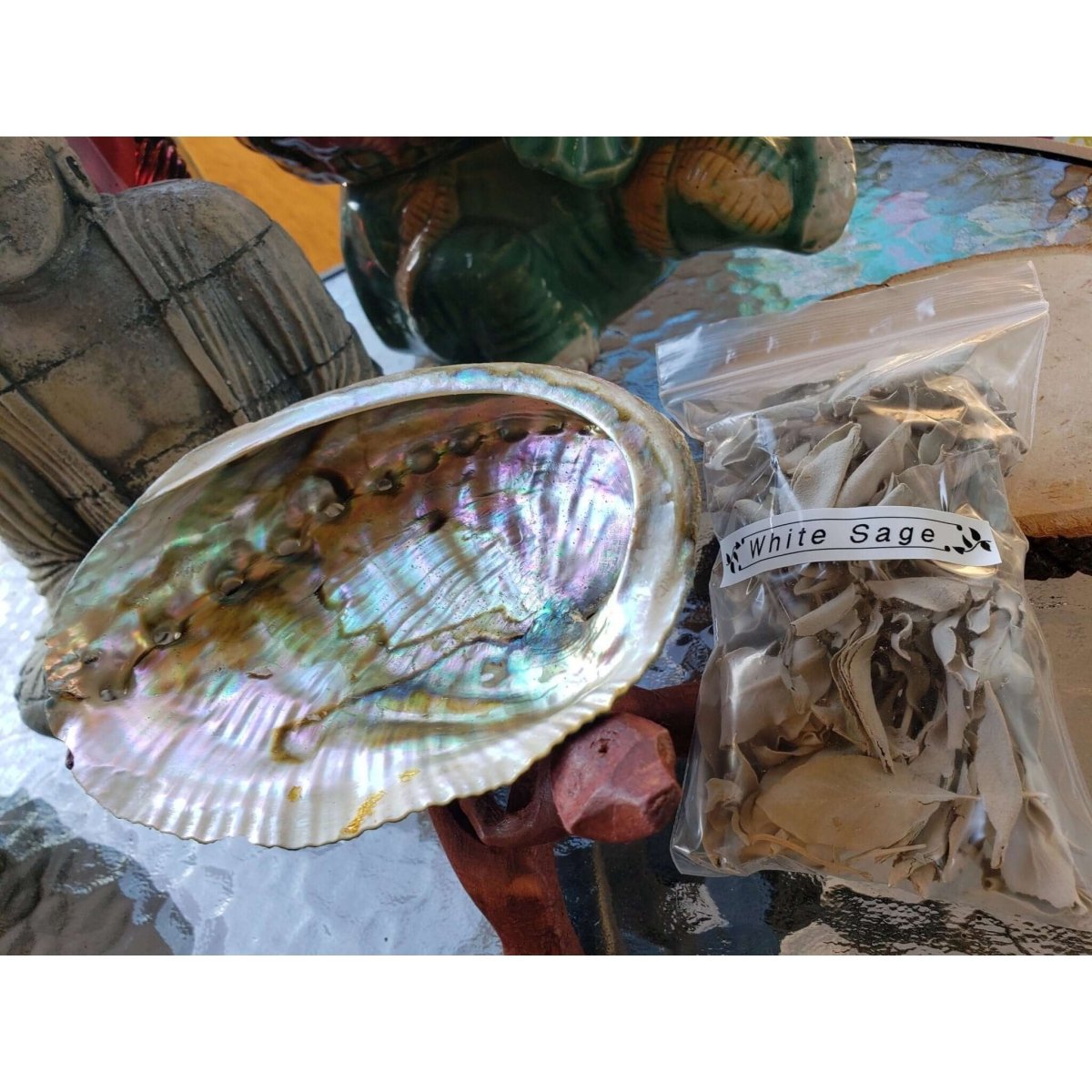 White Sage loose leaves and clusters 1 Oz -