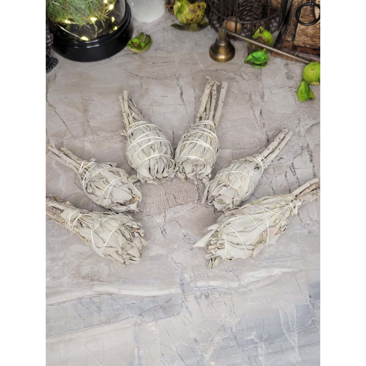 White Sage Smudge Stick - Mini Torch Style 4" -Herbs & Spices