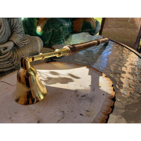 Wood and Brass Candle Snuffer/ Boho Decor / Vintage -Candle Snuffers