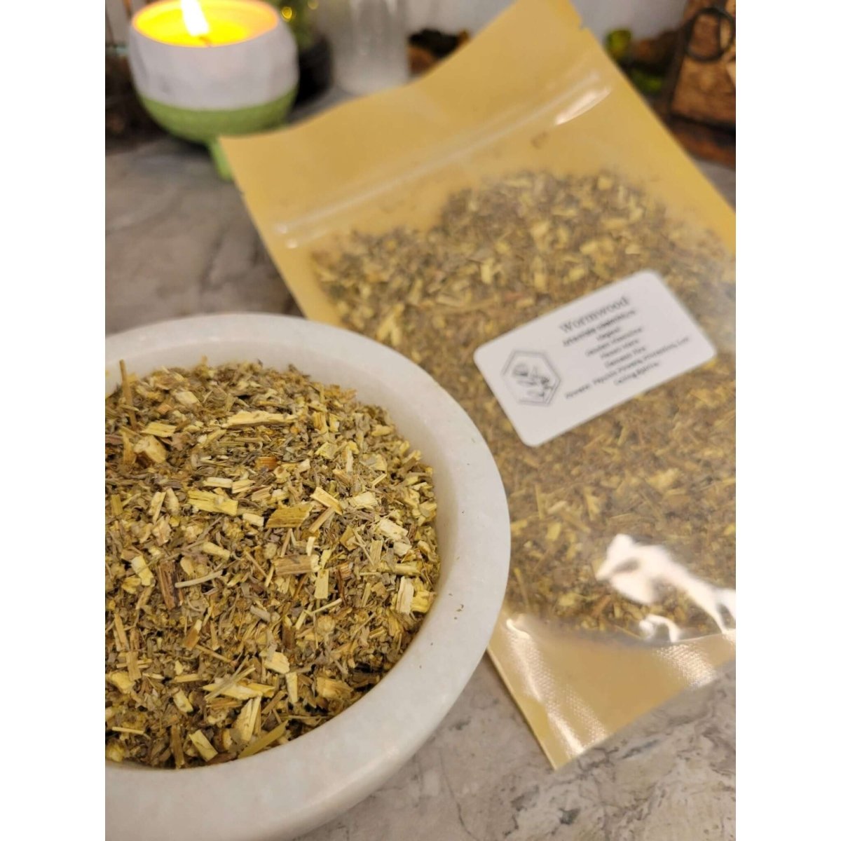 Wormwood, Cut & Sifted, Dried Herbs 1oz -Herbs & Spices