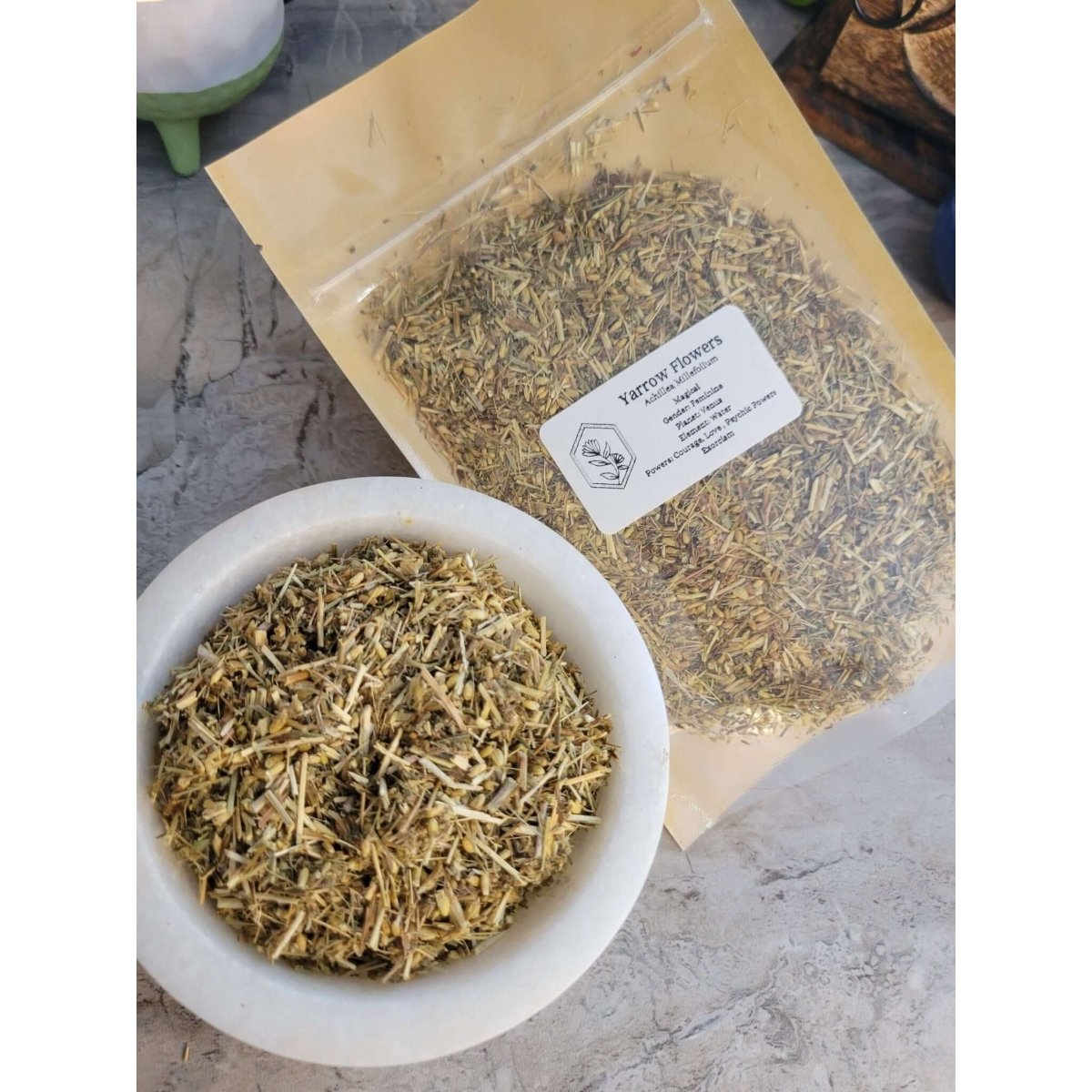 Yarrow Flower, Cut & Sifted 1oz -Herbs & Spices