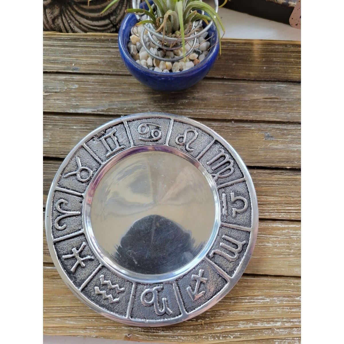 ZODIAC Metal Burner /Pillar Candle Holder or cone Buner /Altar Decoration -