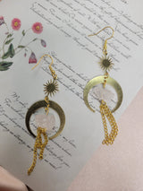 Crystal Crescent Moon Earring