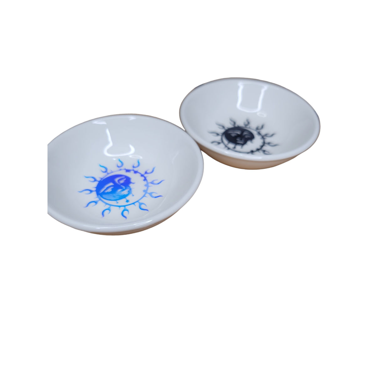 Moon & Sun  Handmade trinket dish, small dish, candle holder, Moon and Sun Jewelry holder, Crystals Holders