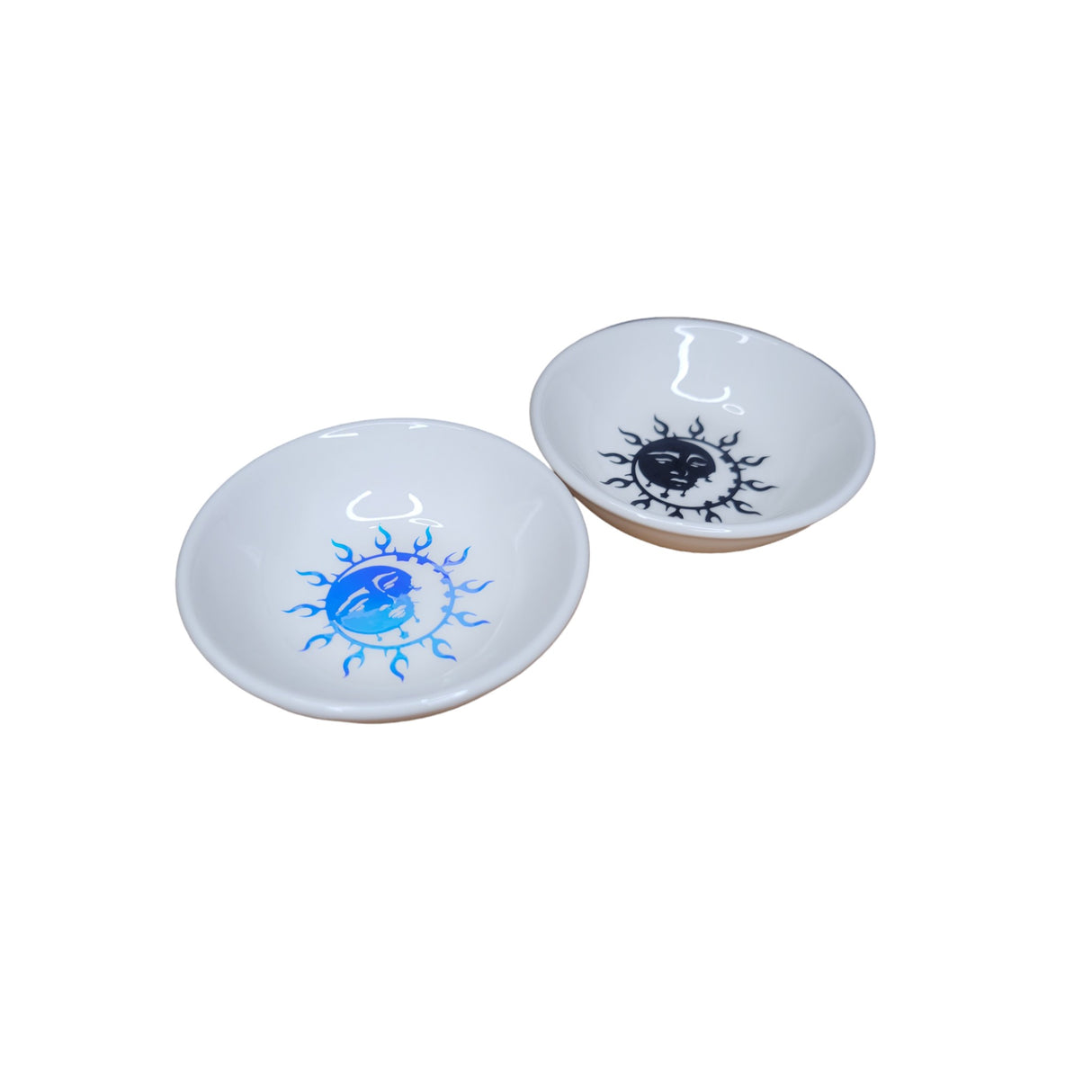 Moon & Sun  Handmade trinket dish, small dish, candle holder, Moon and Sun Jewelry holder, Crystals Holders