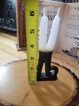 White & Black  Scissors shape candle- Cord cutting